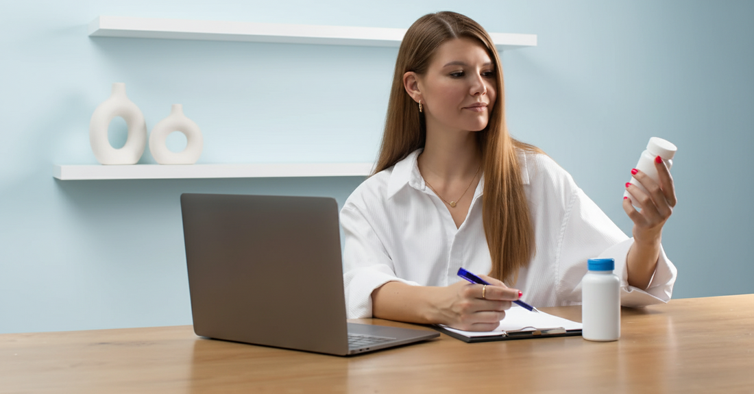 lady at a desk