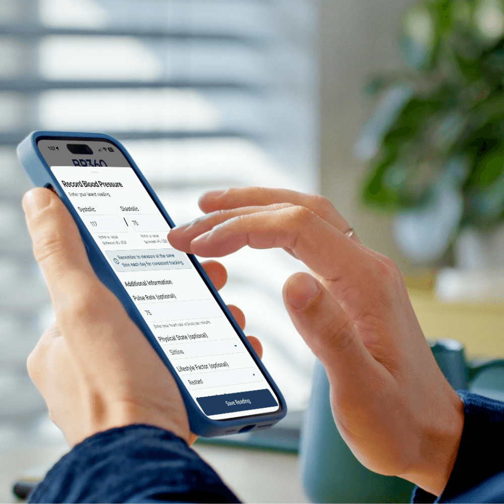 Person using a BP360 app