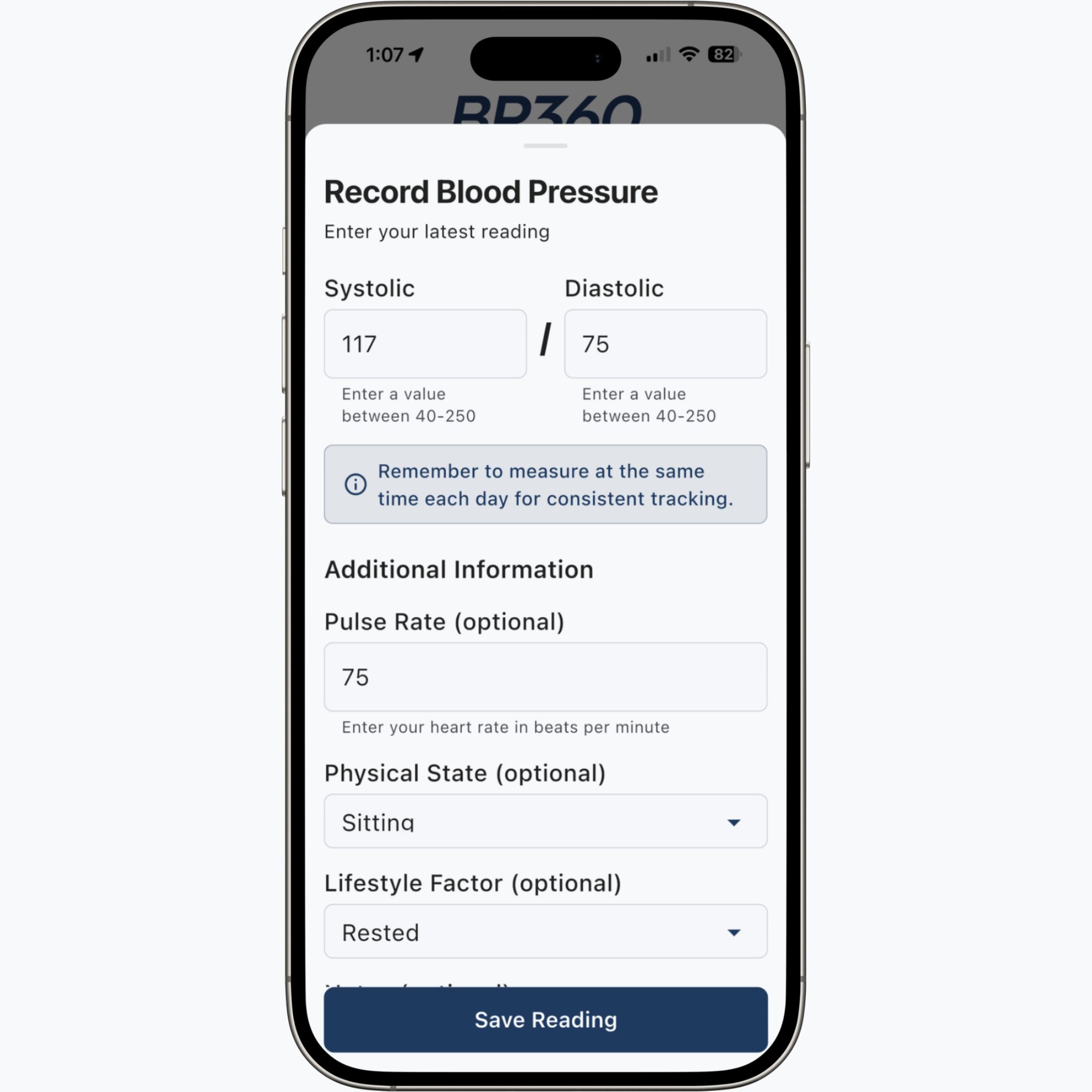 Record Your Blood Pressure