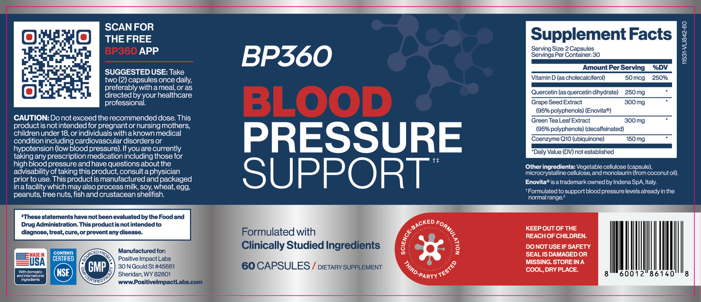BP360 Nutritional Formula | Daily Wellness Capsules